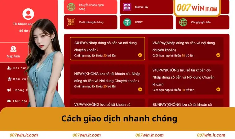 Cách giao dịch nhanh chóng