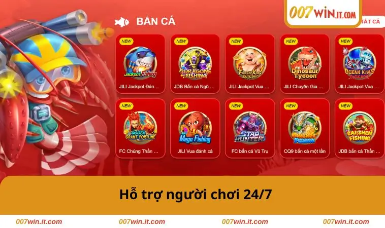 Hỗ trợ người chơi 24/7