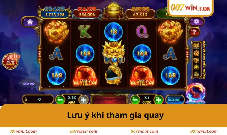 Lưu ý khi tham gia quay