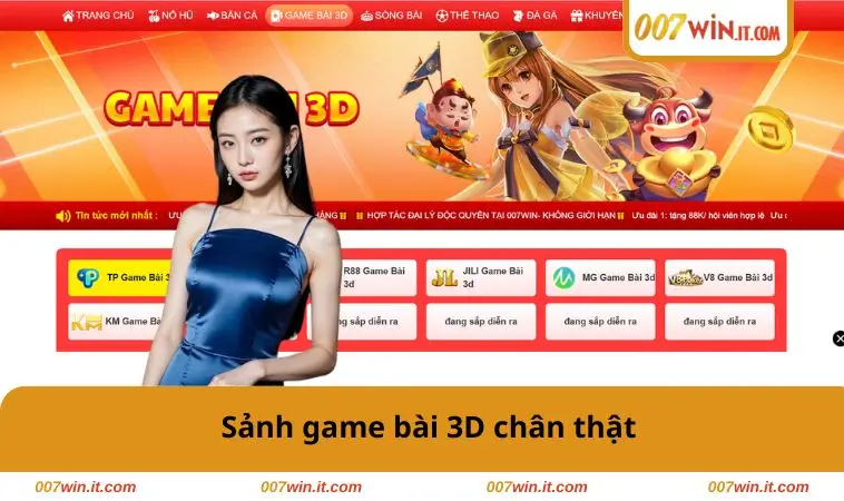 Sảnh game bài 3D chân thật