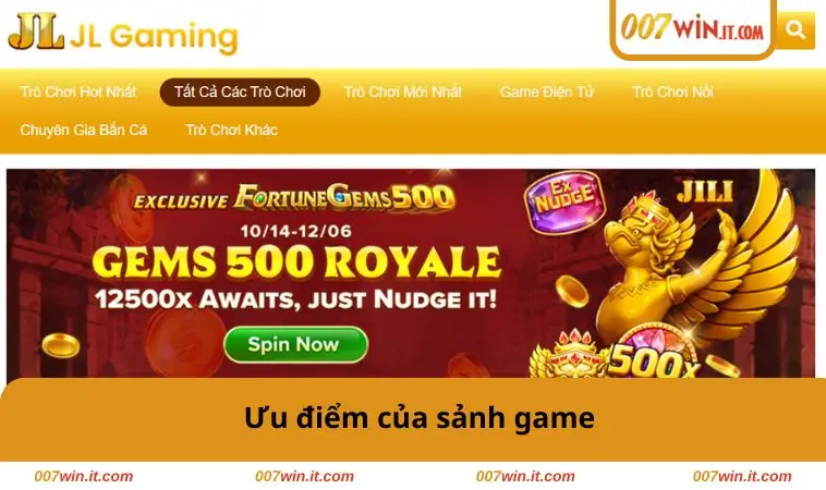 Ưu điểm của sảnh game